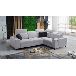 Alto II Mix Corner Sofa with Sleeping Function - Comfortable and Functional Furniture with Plecionka, Sawana 84 | Your Store Nam