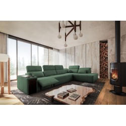 Elegant 'Milano XI Mix' Corner Sofa with Woven Fabric, Verita 75