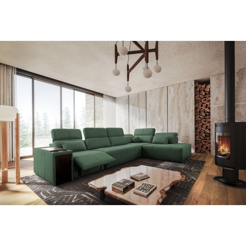 Elegant 'Milano XI Mix' Corner Sofa with Woven Fabric, Verita 75