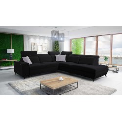 Alto IX Mix corner sofa with a sleeping function and adjustable headrests in Plecionka fabric, Sawana 14