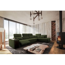 Elegant 'Milano XI Mix' Corner Sofa in Woven Fabric, Verita 39
