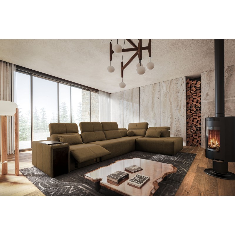 Elegant Corner Sofa 'Milano XI Mix' with Woven Fabric, Verita 28