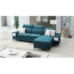 Luksusowy narożnik Porto I z funkcją spania - Welur | Hydrofobowa, Casablanca 2313