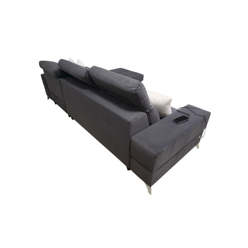 Luxuriöses Ecksofa Porto I mit Schlaffunktion - Samt | Hydrophob, Casablanca 2314 Luxuriöses Ecksofa Porto I mit Schlaffunktion - Samt | Hydrophob, Casablanca 2314