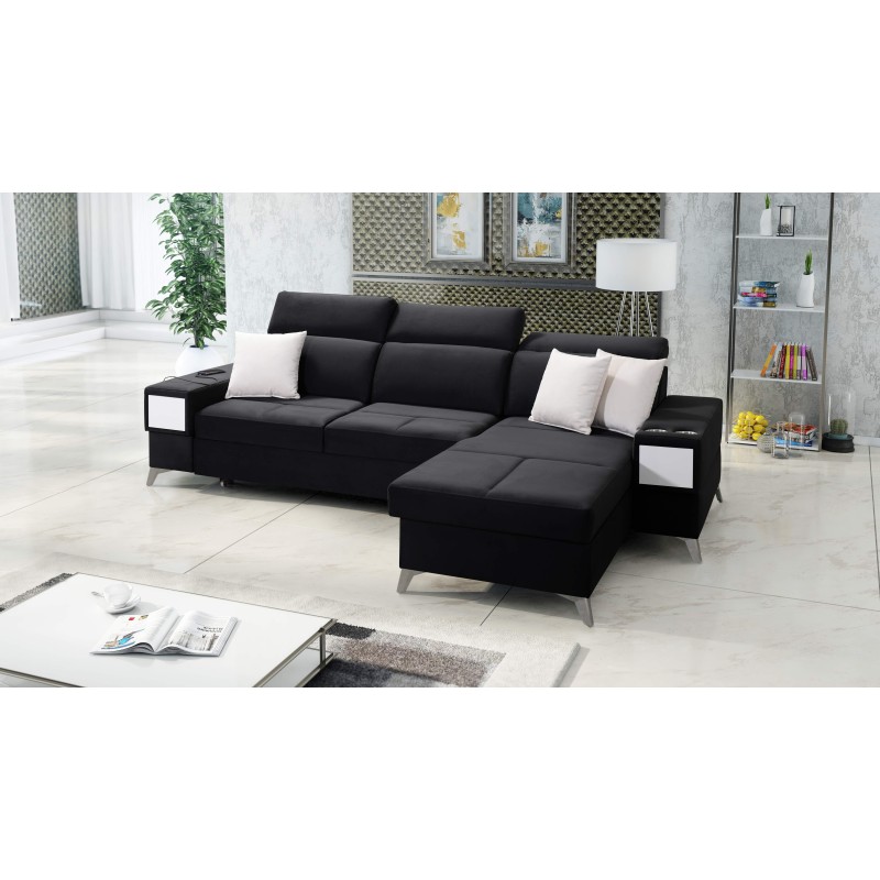 Luxus-Ecksofa Porto I mit Schlaffunktion - Samt | Hydrophob, Casablanca 2316 Luxus-Ecksofa Porto I mit Schlaffunktion - Samt | Hydrophob, Casablanca 2316