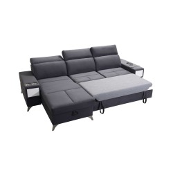 Luxuriöse Ecksofa Porto I mit Schlaffunktion - Velours | Hydrophob, Casablanca 2301 Luxuriöse Ecksofa Porto I mit Schlaffunktion - Velours | Hydrophob, Casablanca 2301