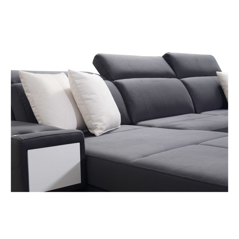 Luxuriöse Ecksofa Porto I mit Schlaffunktion - Velours | Hydrophob, Casablanca 2301 Luxuriöse Ecksofa Porto I mit Schlaffunktion - Velours | Hydrophob, Casablanca 2301
