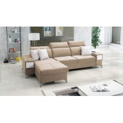 Luksusowy narożnik Porto I z funkcją spania - Welur | Hydrofobowa, Casablanca 2304