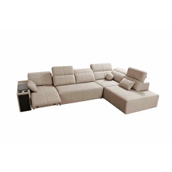 Elegant 'Milano XI Mix' Corner Sofa in Woven Fabric, Verita 09