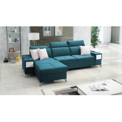 Luksusowy narożnik Porto I z funkcją spania - Welur | Hydrofobowa, Casablanca 2313