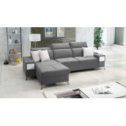 Luksusowy narożnik Porto I z funkcją spania - Welur | Hydrofobowa, Casablanca 2314
