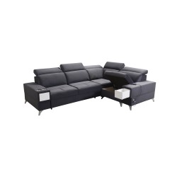 Ecksofa Porto II mit Schlaffunktion, ausziehbare Schublade, USB-Port - Velours | Hydrophob, Casablanca 2307 Ecksofa Porto II mit Schlaffunktion, ausziehbare Schublade, USB-Port - Velours | Hydrophob, Casablanca 2307