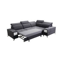 Ecksofa Porto II mit Schlaffunktion, ausziehbarer Schublade, USB-Anschluss - Velours | Wasserabweisend, Casablanca 2314 Ecksofa Porto II mit Schlaffunktion, ausziehbarer Schublade, USB-Anschluss - Velours | Wasserabweisend, Casablanca 2314