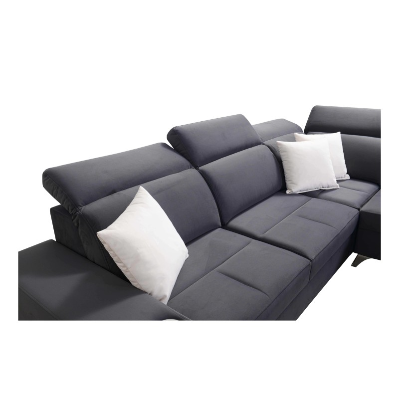 Ecksofa Porto II mit Schlaffunktion, ausziehbarer Schublade, USB-Anschluss - Velours | Wasserabweisend, Casablanca 2314 Ecksofa Porto II mit Schlaffunktion, ausziehbarer Schublade, USB-Anschluss - Velours | Wasserabweisend, Casablanca 2314