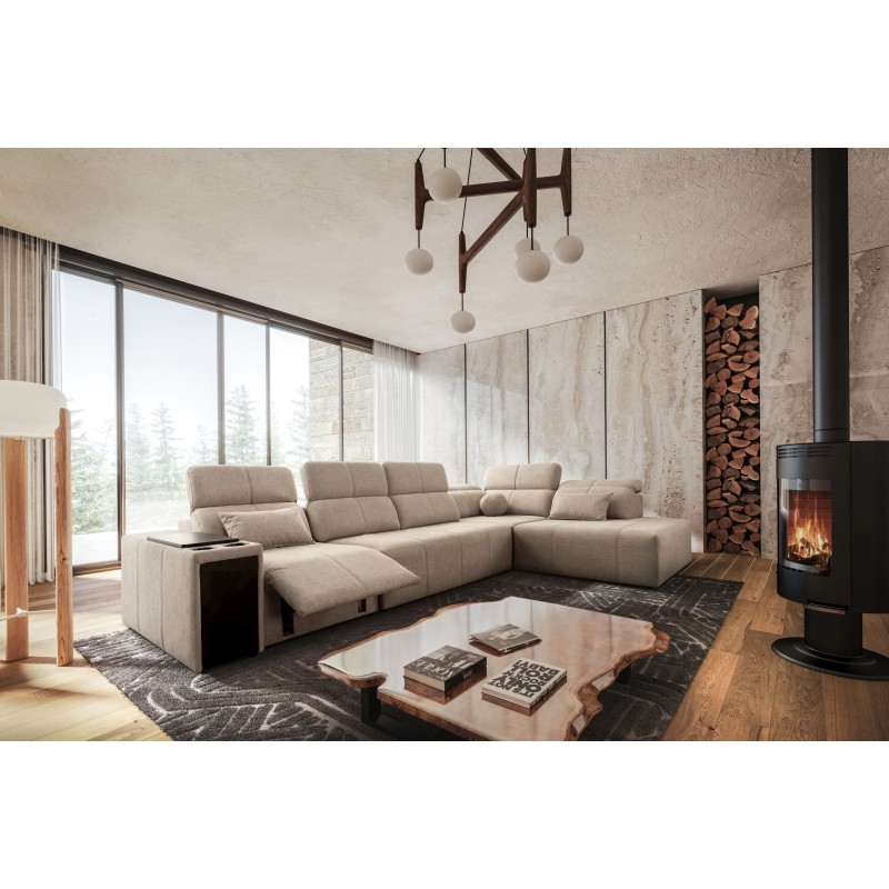 Elegantes Ecksofa 'Milano XI Mix' aus Gewebestoff, Verita 09 Elegantes Ecksofa 'Milano XI Mix' aus Gewebestoff, Verita 09