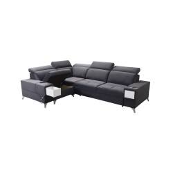 Ecksofa Porto II mit Schlaffunktion, ausziehbarer Schublade, USB-Anschluss - Velours | Wasserabweisend, Casablanca 2314 Ecksofa Porto II mit Schlaffunktion, ausziehbarer Schublade, USB-Anschluss - Velours | Wasserabweisend, Casablanca 2314