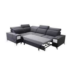 Ecksofa Porto II mit Schlaffunktion, ausziehbarer Schublade, USB-Anschluss - Velours | Wasserabweisend, Casablanca 2314 Ecksofa Porto II mit Schlaffunktion, ausziehbarer Schublade, USB-Anschluss - Velours | Wasserabweisend, Casablanca 2314