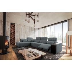 Elegant Corner Sofa 'Milano XI Mix' with Woven Fabric, Verita 88