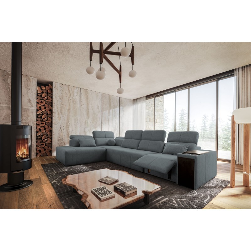 Elegant Corner Sofa 'Milano XI Mix' with Woven Fabric, Verita 88 Elegant Corner Sofa 'Milano XI Mix' with Woven Fabric, Verita 88