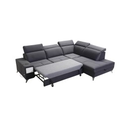 Narożnik Porto VII z funkcją spania, wysuwana szuflada oraz port usb tkanina Casablanca 2301 Narożnik Porto VII z funkcją spania, wysuwana szuflada oraz port usb tkanina Casablanca 2301