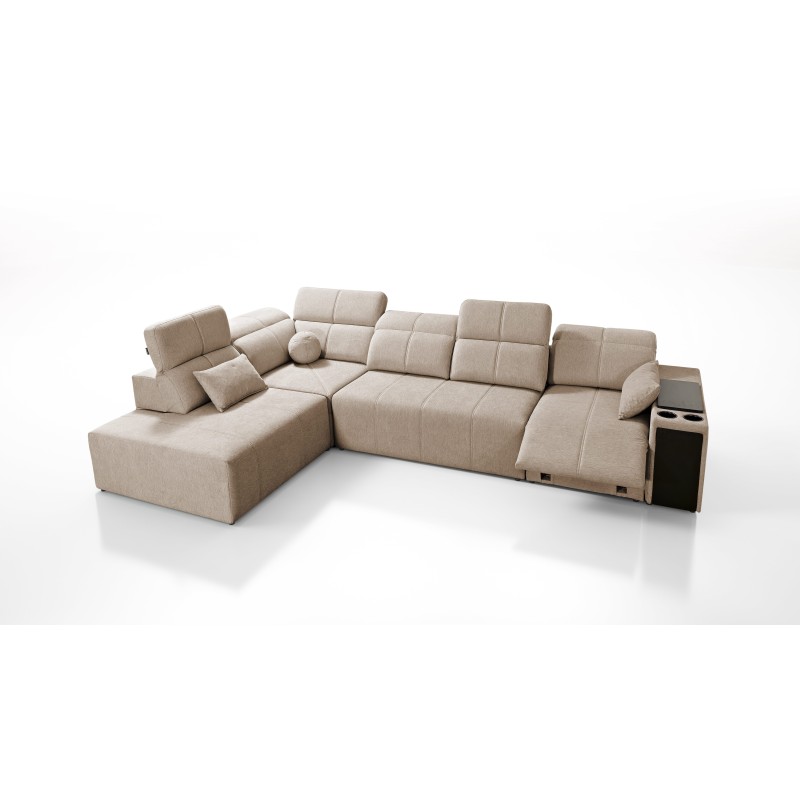 Elegant Corner Sofa 'Milano XI Mix' with Woven Fabric, Verita 88 Elegant Corner Sofa 'Milano XI Mix' with Woven Fabric, Verita 88