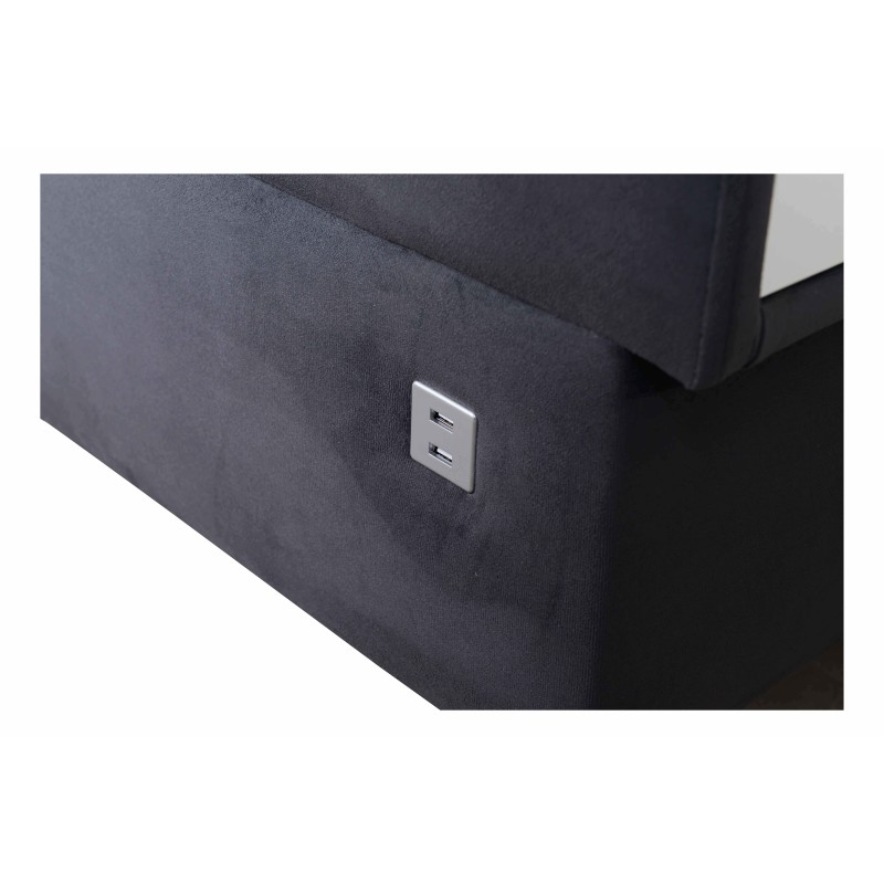 Ecksofa Porto IX mit Schlaffunktion | Velours | Hydrophob, Casablanca 2314 | Verstellbare Kopfstützen | USB-Anschluss Ecksofa Porto IX mit Schlaffunktion | Velours | Hydrophob, Casablanca 2314 | Verstellbare Kopfstützen | USB-Anschluss