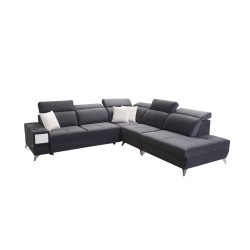 Ecksofa Porto IX mit Schlaffunktion | Velours | Hydrophob, Casablanca 2314 | Verstellbare Kopfstützen | USB-Anschluss Ecksofa Porto IX mit Schlaffunktion | Velours | Hydrophob, Casablanca 2314 | Verstellbare Kopfstützen | USB-Anschluss