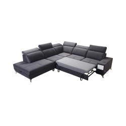 Ecksofa Porto IX mit Schlaffunktion | Samt | Wasserabweisend, Casablanca 2313 | Verstellbare Kopfstützen | USB-Anschluss Ecksofa Porto IX mit Schlaffunktion | Samt | Wasserabweisend, Casablanca 2313 | Verstellbare Kopfstützen | USB-Anschluss