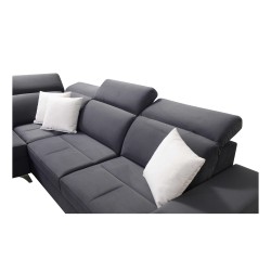 Ecksofa Porto IX mit Schlaffunktion | Samt | Wasserabweisend, Casablanca 2313 | Verstellbare Kopfstützen | USB-Anschluss Ecksofa Porto IX mit Schlaffunktion | Samt | Wasserabweisend, Casablanca 2313 | Verstellbare Kopfstützen | USB-Anschluss
