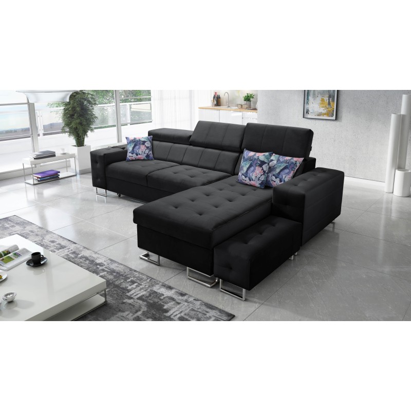Fusion I corner sofa with a sleeping function, adjustable headrests, and a USB port | Fusion Furniture
