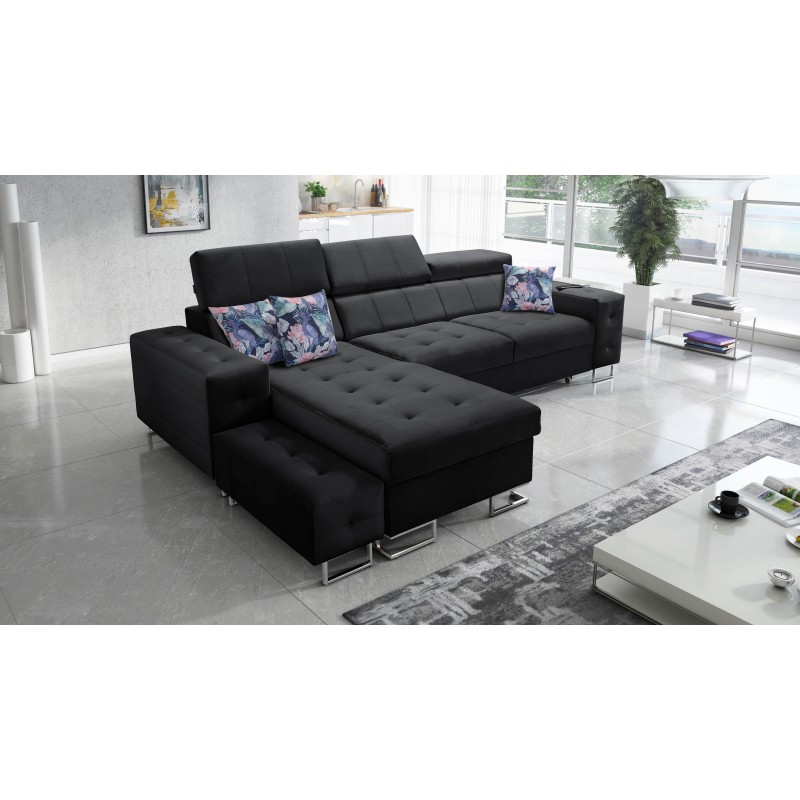 Fusion I corner sofa with a sleeping function, adjustable headrests, and a USB port | Fusion Furniture