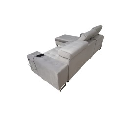 Sofá esquinero Fusion I con función de cama, reposacabezas ajustables y puerto USB | Muebles Fusion Sofá esquinero Fusion I con función de cama, reposacabezas ajustables y puerto USB | Muebles Fusion
