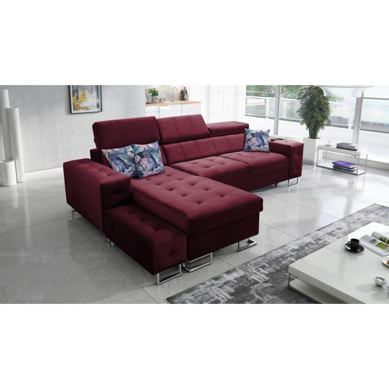Fusion I corner sofa with a sleeping function, adjustable headrests, and a USB port | Fusion Furniture