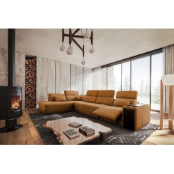 Elegant Corner Sofa 'Milano XI Mix' with Woven Fabric, Verita 54