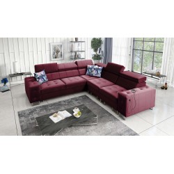 Fusion III corner sofa with quilted seat, sleeping function | [NAZWA SKLEPU]
