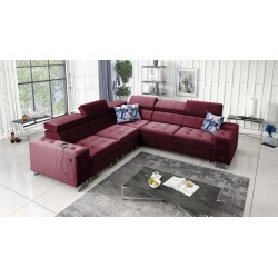 Fusion III corner sofa with quilted seat, sleeping function | [NAZWA SKLEPU]