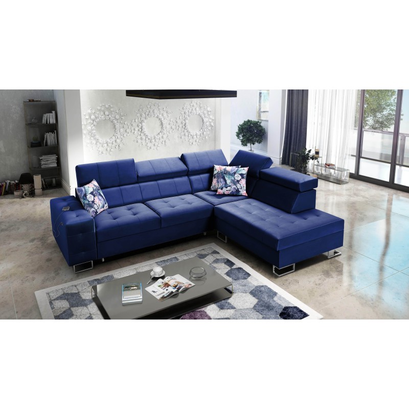 Corner Sofa Fusion VII with Sleeping Function and Adjustable Headrests | [Your Company]