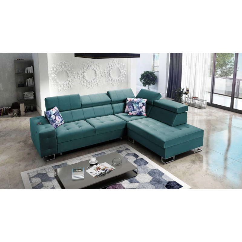 Corner Sofa Fusion VII with Sleeping Function and Adjustable Headrests | [Your Company]