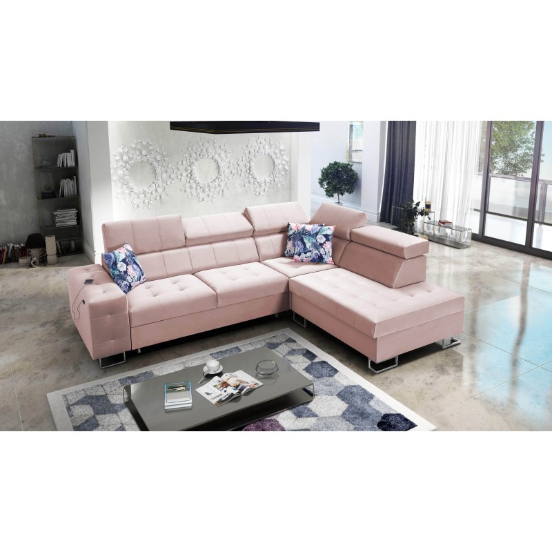 Corner Sofa Fusion VII with Sleeping Function and Adjustable Headrests | [Your Company]