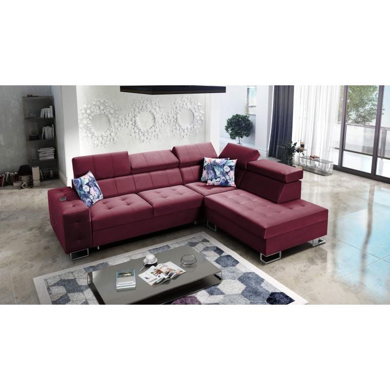 Corner Sofa Fusion VII with Sleeping Function and Adjustable Headrests | [Your Company]