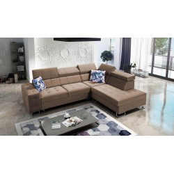 Corner Sofa Fusion VII with Sleeping Function and Adjustable Headrests | [Your Company]