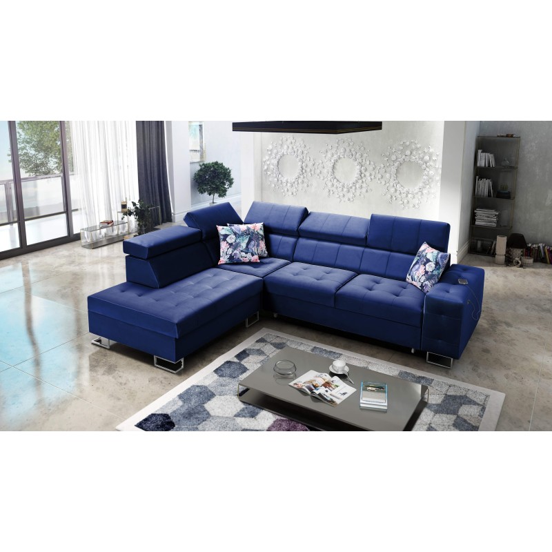 Corner Sofa Fusion VII with Sleeping Function and Adjustable Headrests | [Your Company]