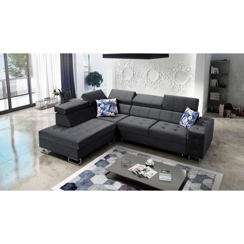 Corner Sofa Fusion VII with Sleeping Function and Adjustable Headrests | [Your Company]
