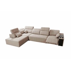 Elegant 'Milano XI Mix' Corner Sofa in Woven Fabric, Verita 09