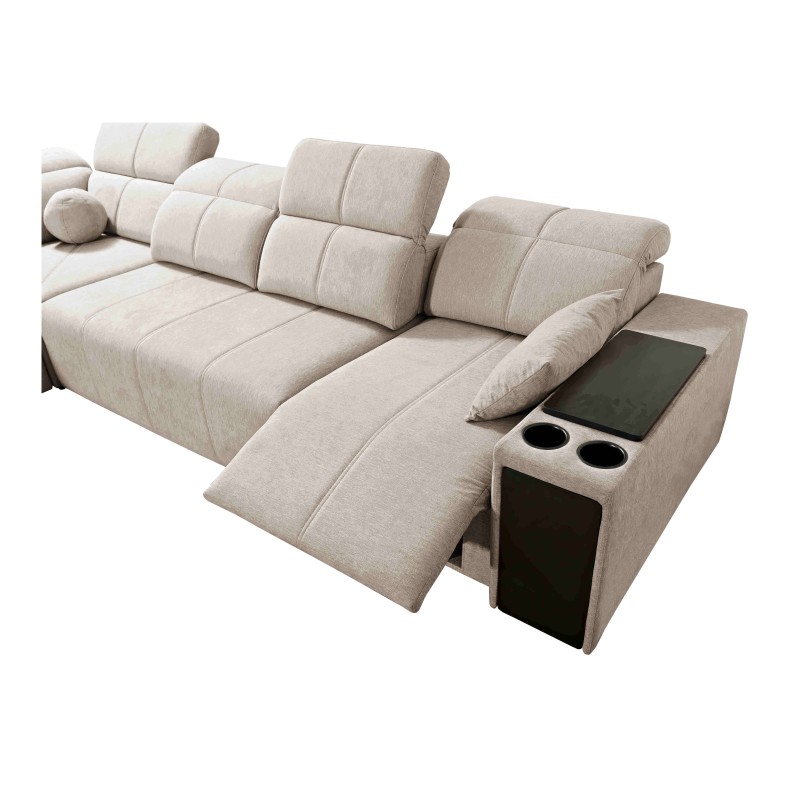 Elegant 'Milano XI Mix' Corner Sofa in Woven Fabric, Verita 09 Elegant 'Milano XI Mix' Corner Sofa in Woven Fabric, Verita 09