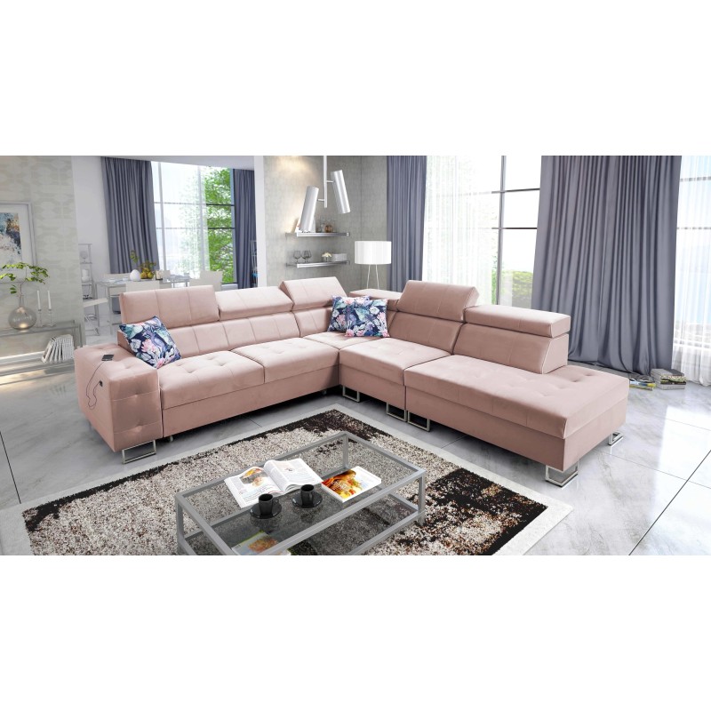 bMeta Title:/b Corner Sofa Fusion IX - Quilted Seat, Sleeping Function - Velvet Material | Hydrophobic, Magic Velvet 2264 bMeta Title:/b Corner Sofa Fusion IX - Quilted Seat, Sleeping Function - Velvet Material | Hydrophobic, Magic Velvet 2264