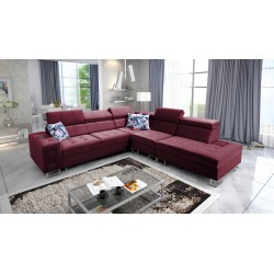 **Meta Title:** Fusion IX Corner Sofa - Quilted Seat, Sleeping Function - Velvet Fabric | Hydrophobic, Magic Velvet 2229