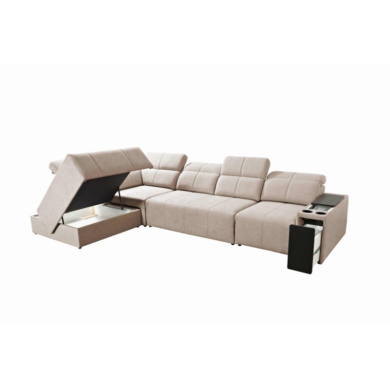 Elegant 'Milano XI Mix' Corner Sofa in Woven Fabric, Verita 09 Elegant 'Milano XI Mix' Corner Sofa in Woven Fabric, Verita 09