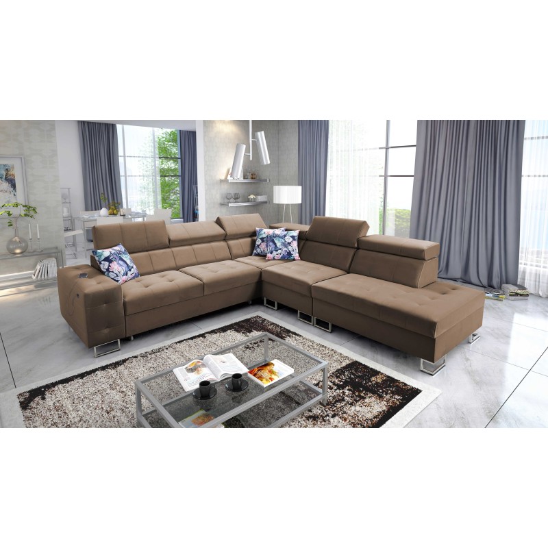 bMeta Title:/b Fusion IX Corner Sofa - Quilted Seat, Sleeping Function - Velvet Material | Hydrophobic, Magic Velvet 2299 bMeta Title:/b Fusion IX Corner Sofa - Quilted Seat, Sleeping Function - Velvet Material | Hydrophobic, Magic Velvet 2299