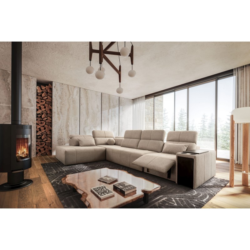 Elegant 'Milano XI Mix' Corner Sofa in Woven Fabric, Verita 09 Elegant 'Milano XI Mix' Corner Sofa in Woven Fabric, Verita 09